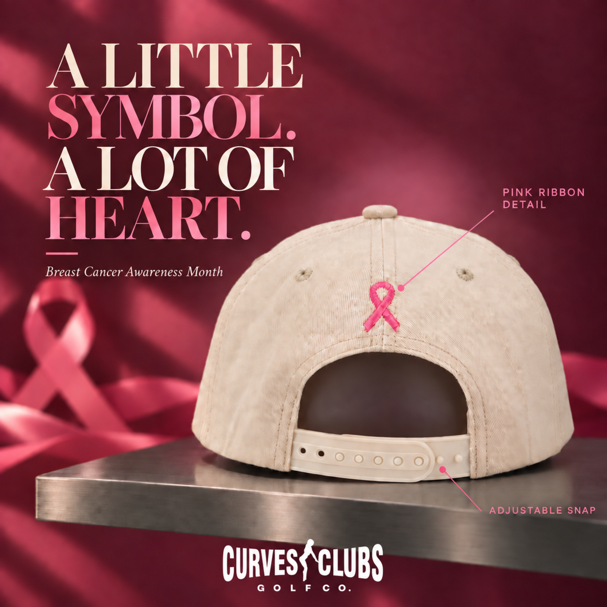 Curves & Clubs Titties Golf Hat | Pink Ribbon Awareness Hat