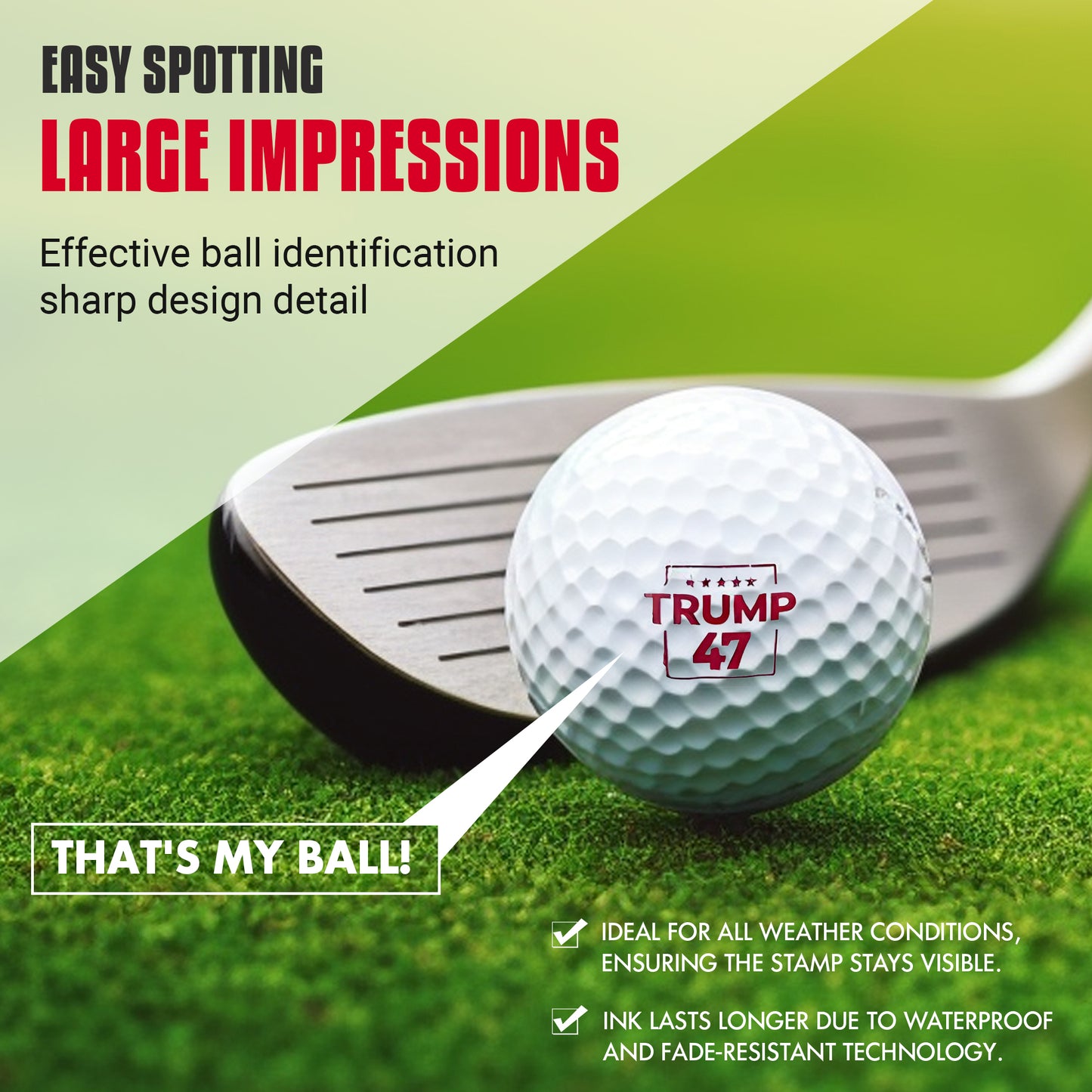 Trump 47 Golf Balls Stamp