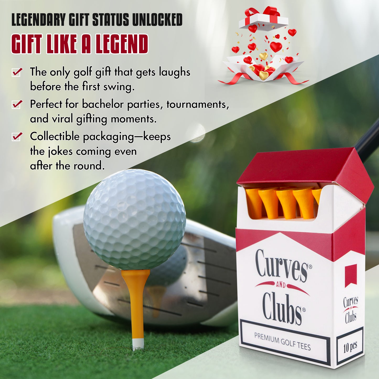 Curves and Clubs – Premium Golf Tees Cigarette Box