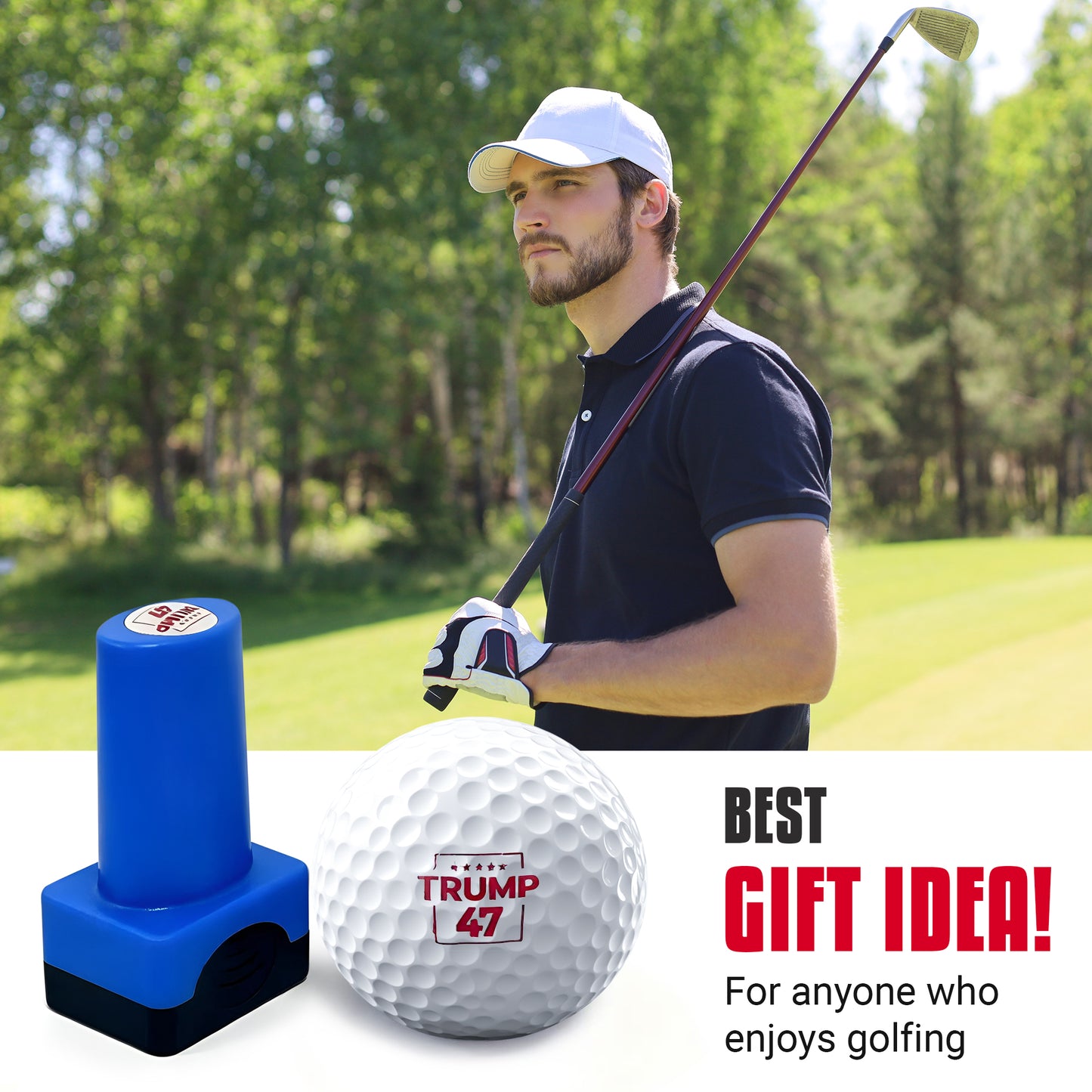 Trump 47 Golf Balls Stamp