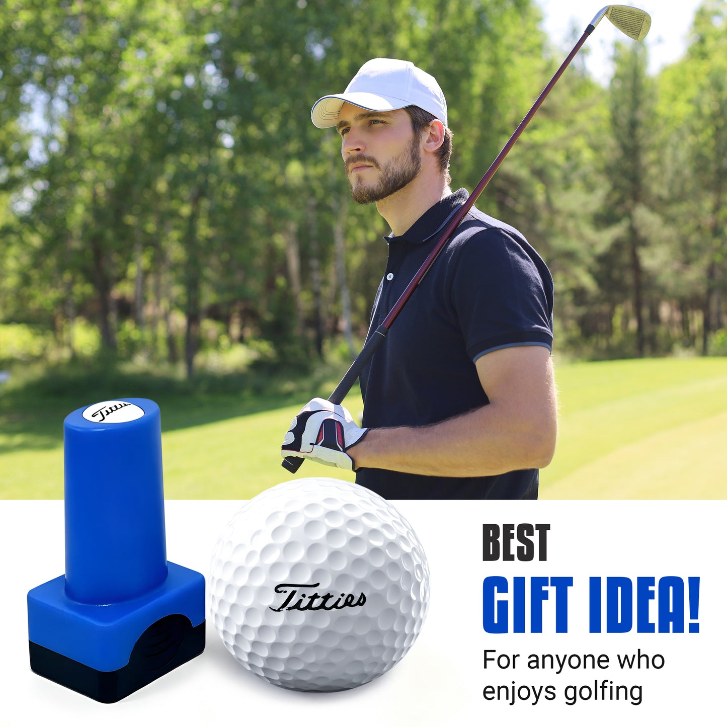 Titties Golf Balls Stamp