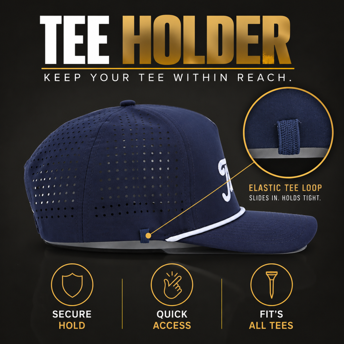 Navy Titties Golf Hat