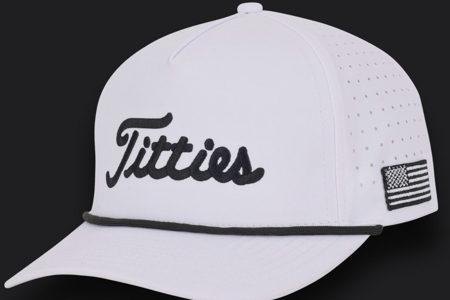 White and Black Titties Golf Hat