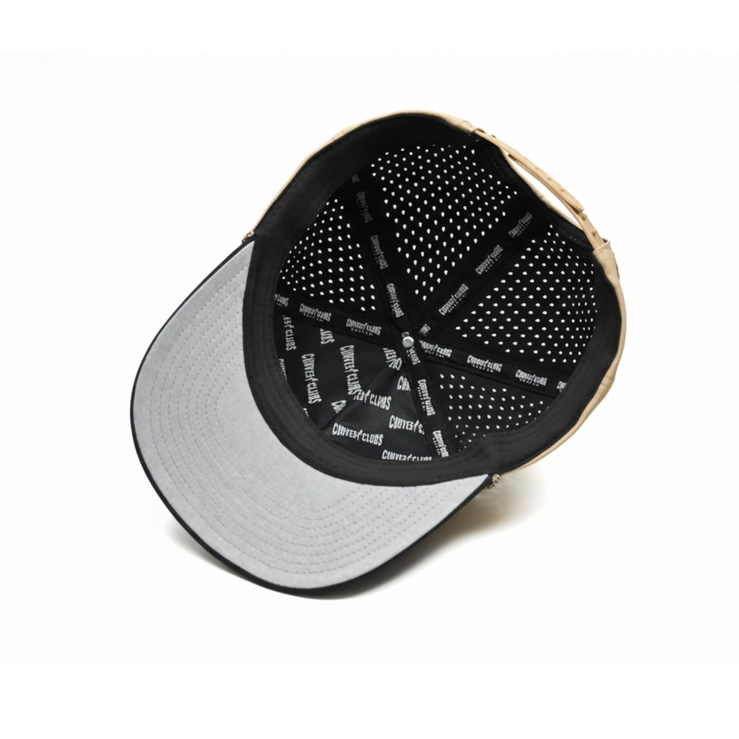 Curves and Clubs American Golf Hat – Tan Performance Rope Cap – Golf Co. Hat EST. 2024