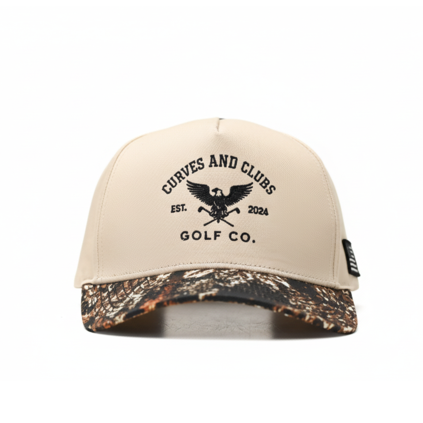 Curves and Clubs Golf Hat Camo – Bald Eagle Performance Cap