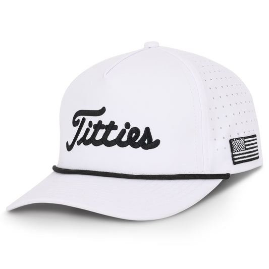 White and Black Titties Golf Hat