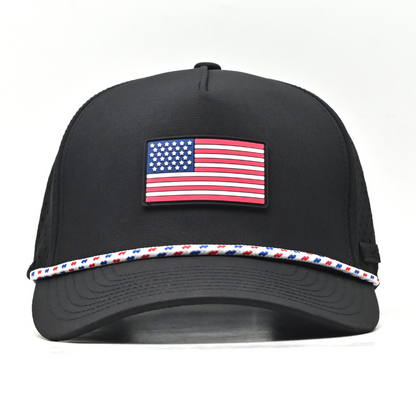 Black American Flag Hat