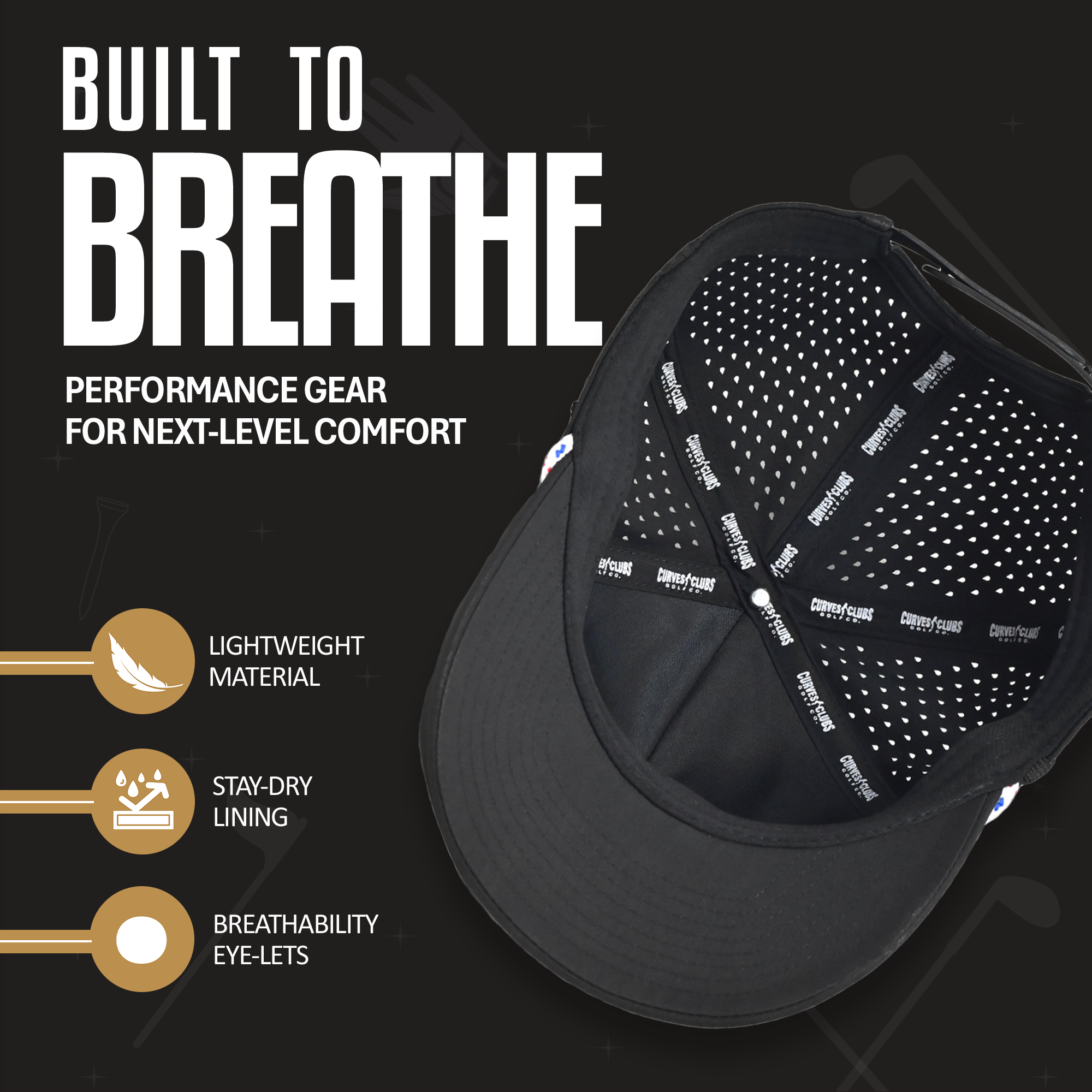 Black USA Performance Hat