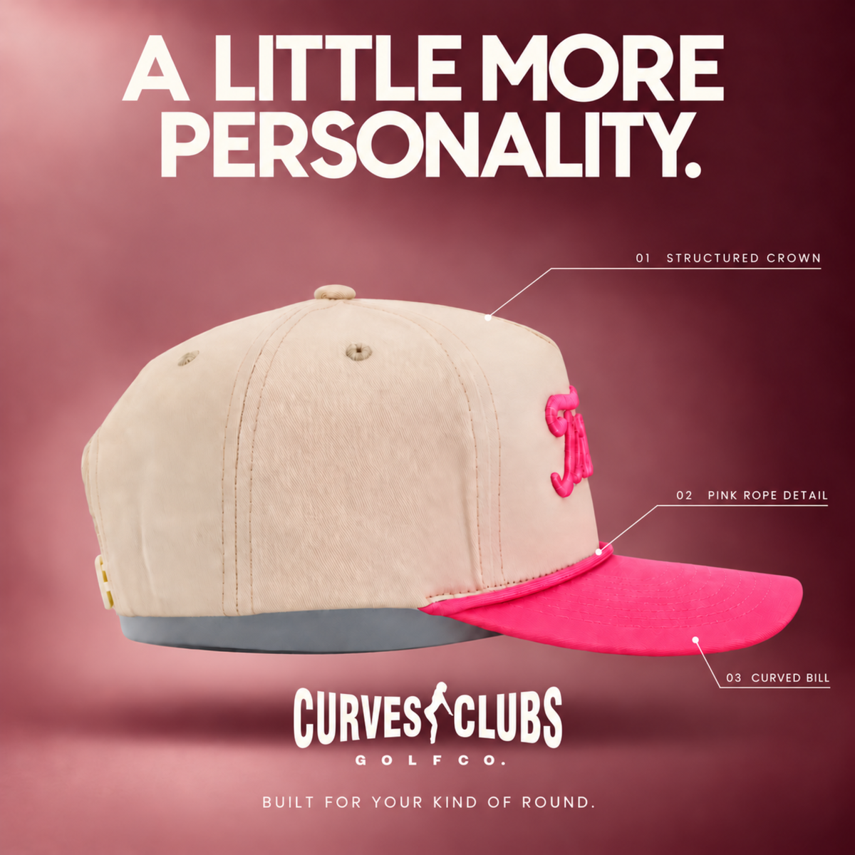Curves & Clubs Titties Golf Hat | Pink Ribbon Awareness Hat