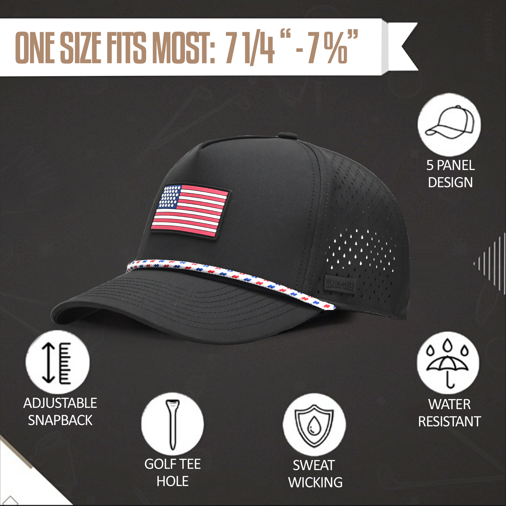 Black USA Performance Hat