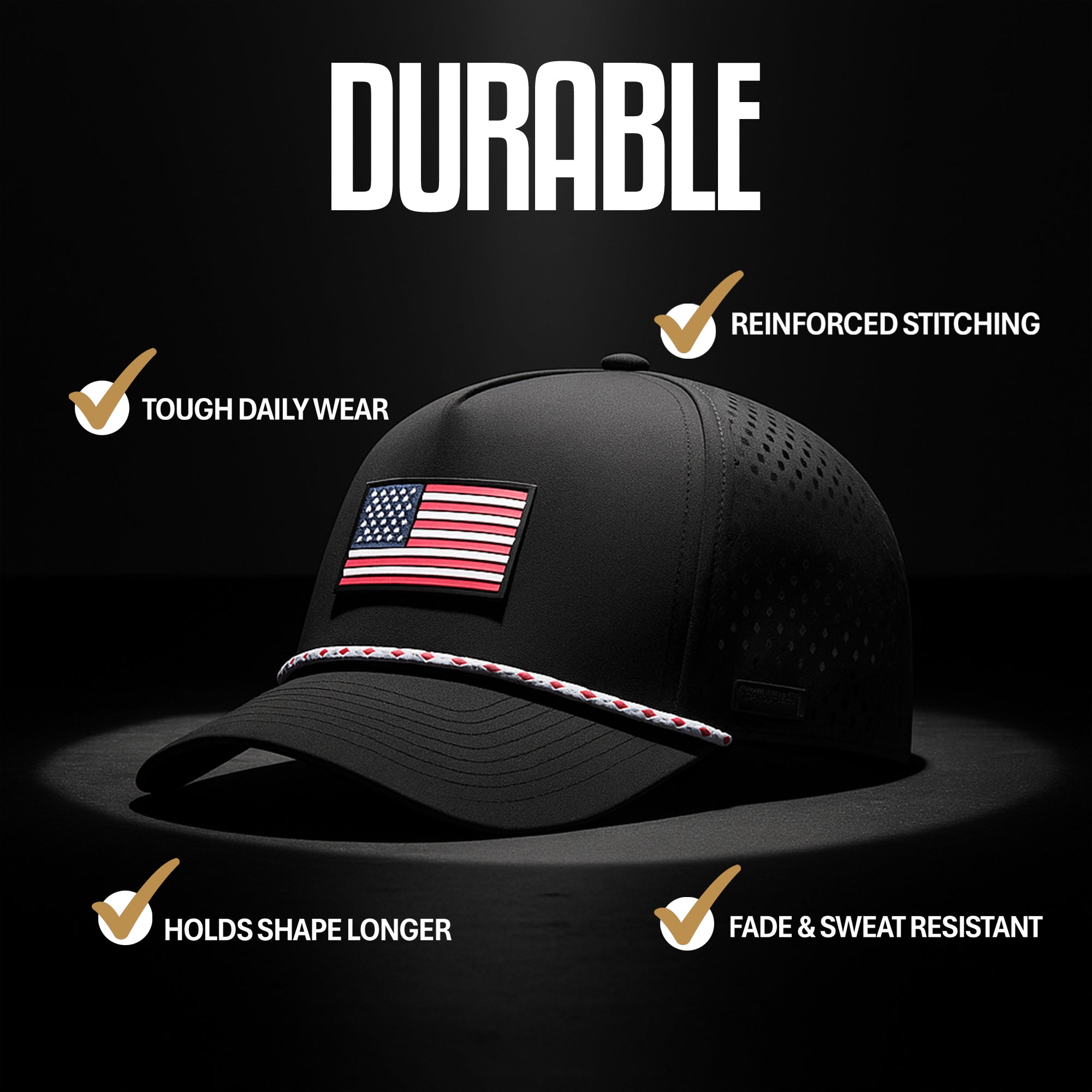 Black USA Performance Hat