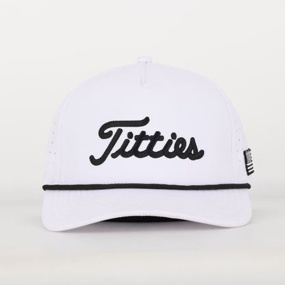 White and Black Titties Golf Hat