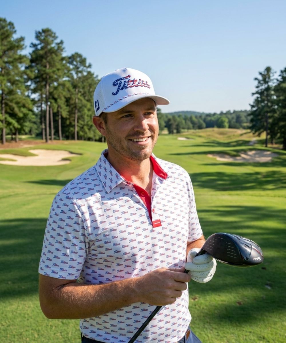 Ultimate Titties Bundle – USA White Titties Golf Hat and Polo Set