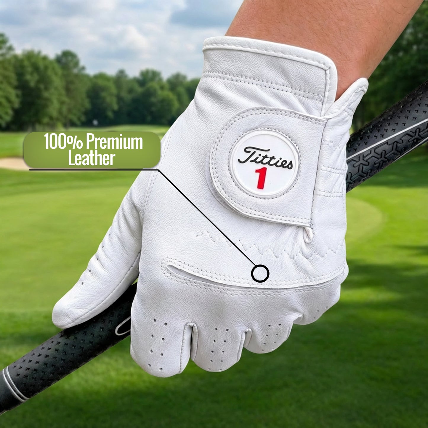 Titties Premium Leather Golf Gloves