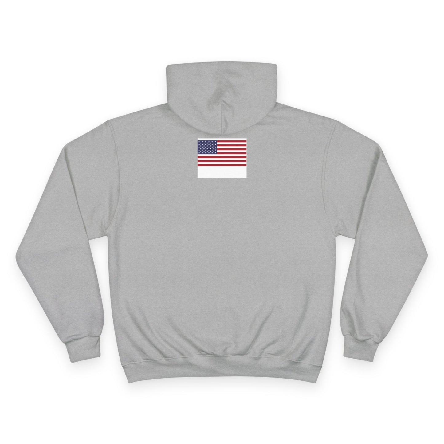Curves and Clubs Champion Hoodie with 'Trump' Text and American Flag Design, Comfortable Pullover, Ideal for Casual Wear, Political Events, and [...]