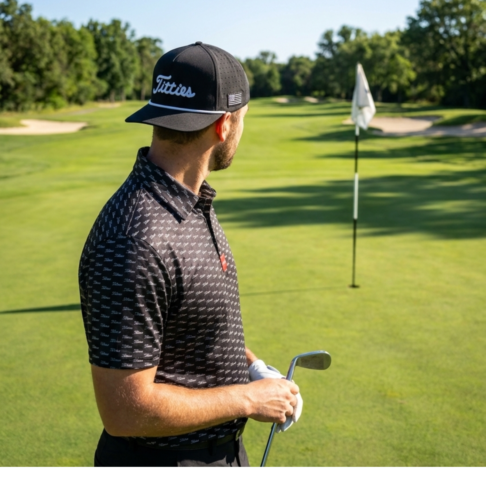 Ultimate Titties Bundle – Black & White Titties Golf Hat and Polo Set