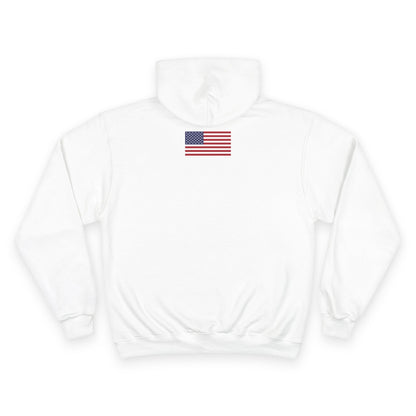 Curves and Clubs Champion Hoodie with 'Trump' Text and American Flag Design, Comfortable Pullover, Ideal for Casual Wear, Political Events, and [...]