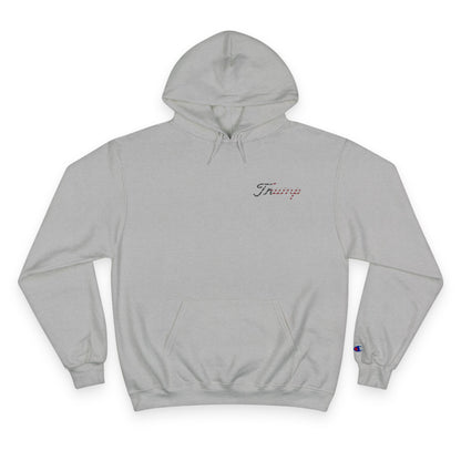Curves and Clubs Champion Hoodie with 'Trump' Text and American Flag Design, Comfortable Pullover, Ideal for Casual Wear, Political Events, and [...]