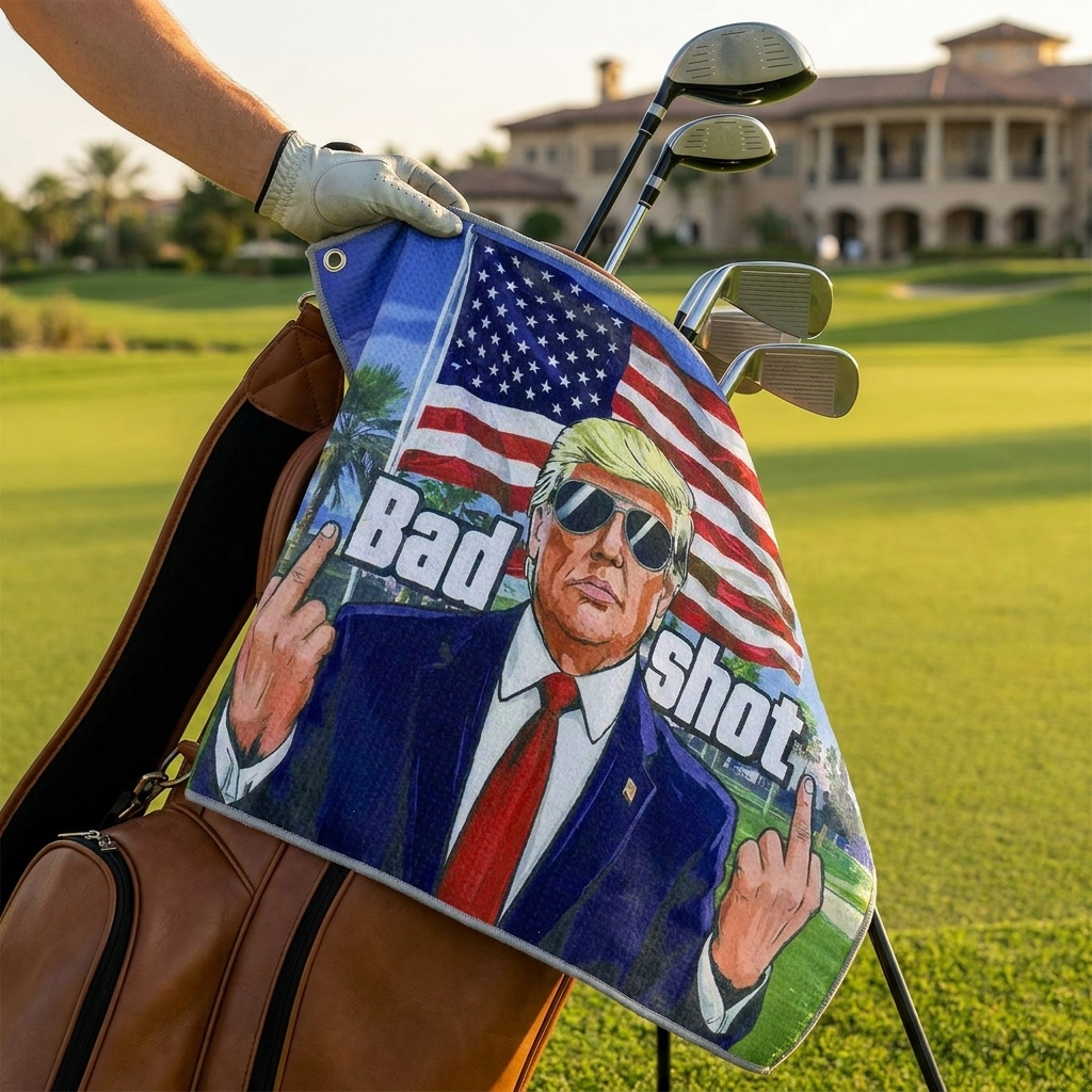 Curves & Clubs Trump Bad Shot Golf Towel