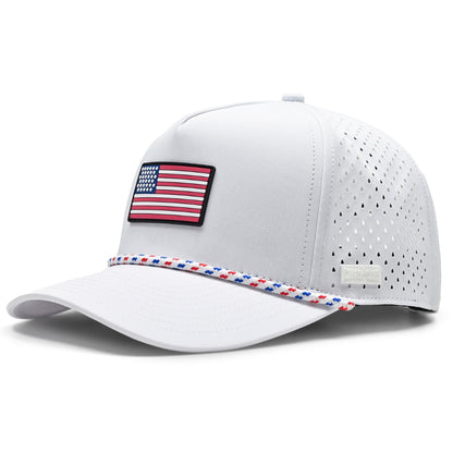 White USA Flag Hat