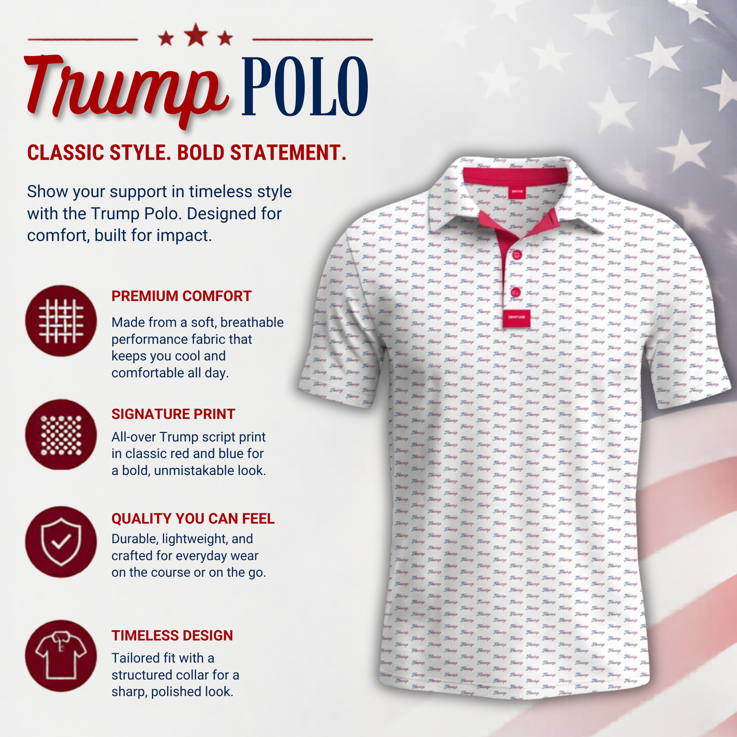 Trump Funny Golf Polo