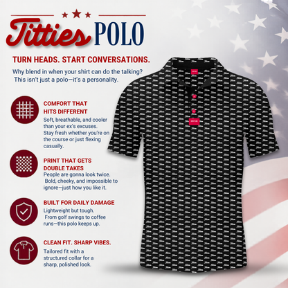 Black Titties Golf Polo