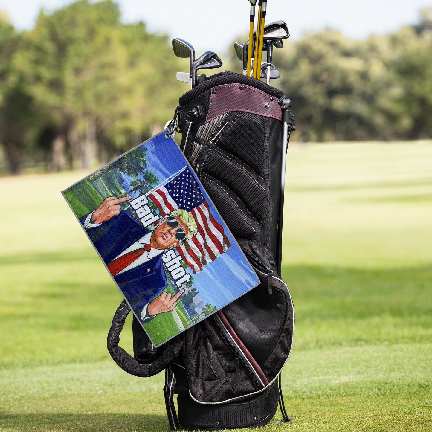 Curves & Clubs Trump Bad Shot Golf Towel