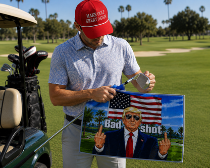 Curves & Clubs Trump Bad Shot Golf Towel