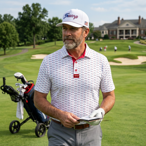 Ultimate Trump Golf Bundle – White Trump Golf Hat and Polo Set