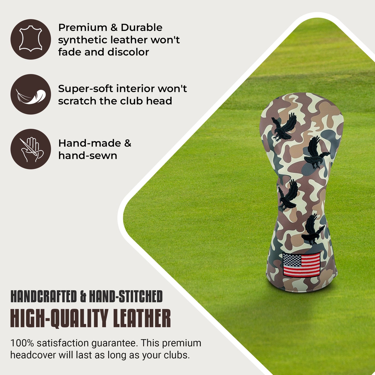Camo USA Bald Eagle Golf Headcover