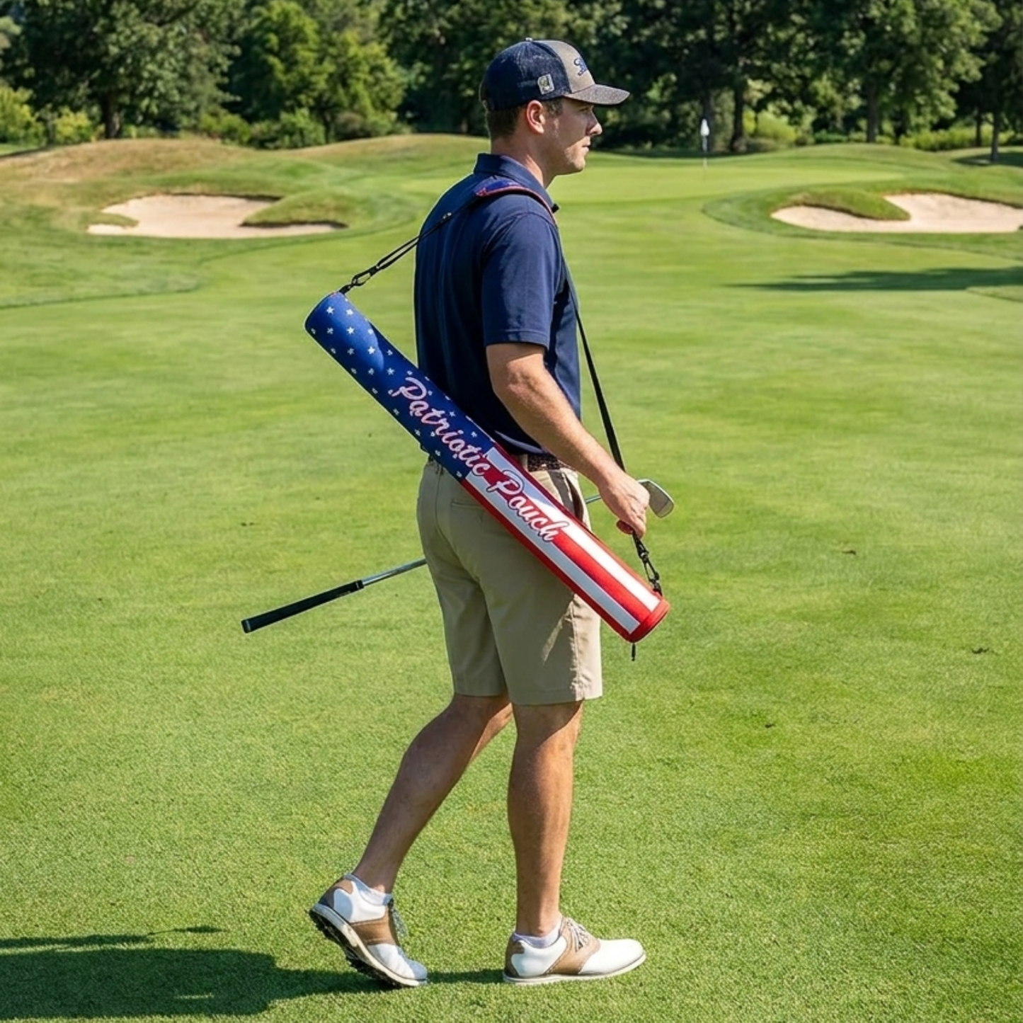 Curves & Clubs Patriotic Pouch Golf - Insulated Can Pouch