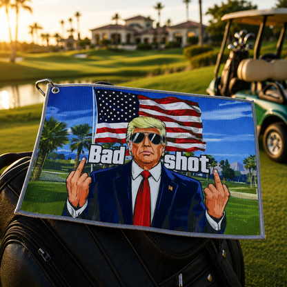Curves & Clubs Trump Bad Shot Golf Towel