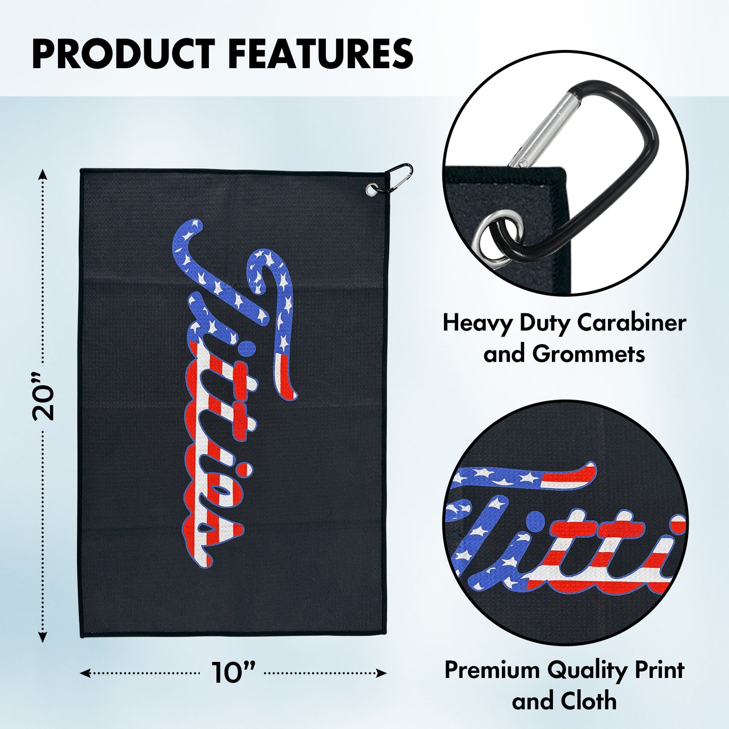 Curves & Clubs Titties Golf Towel