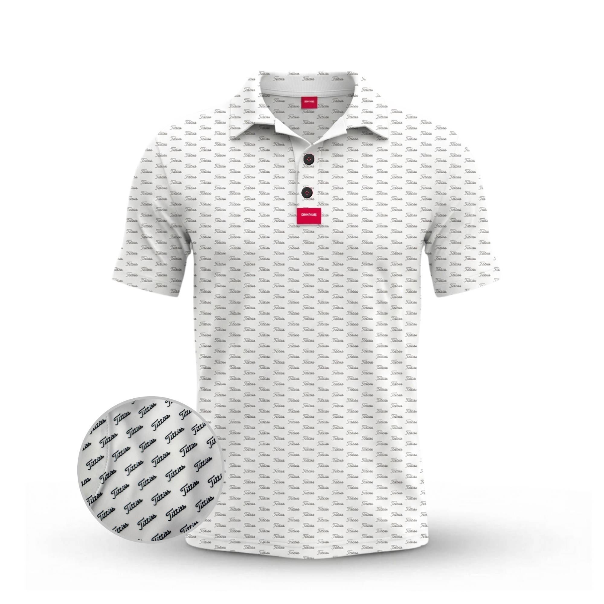 Ultimate Titties Bundle – White & Black Titties Golf Hat and Polo Set