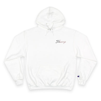 Curves and Clubs Champion Hoodie with 'Trump' Text and American Flag Design, Comfortable Pullover, Ideal for Casual Wear, Political Events, and [...]