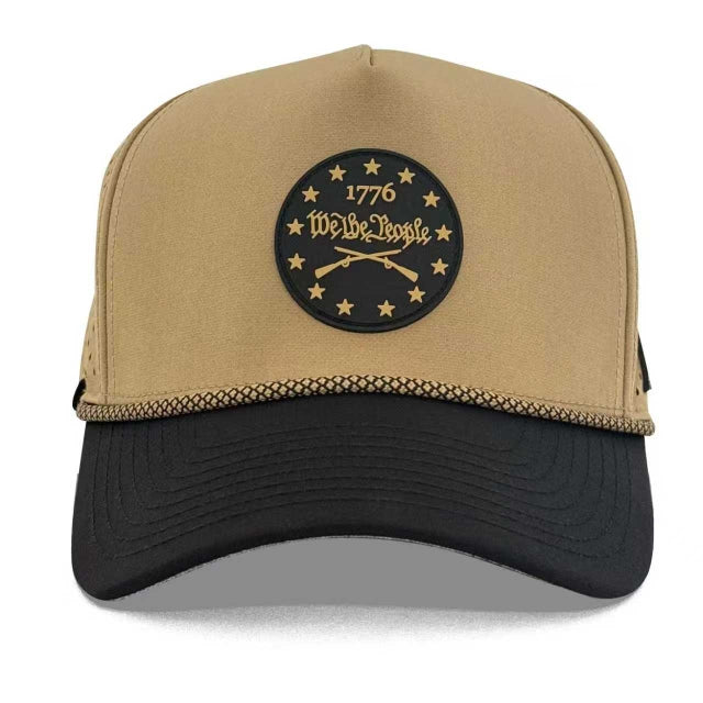 Curves & Clubs Golf Hat - Funny Golf  Hat with 1776 Patch, Funny American Hat, One-Size-Fits-All -  Gifts for all Ages (Cotton, 1776 Patch)