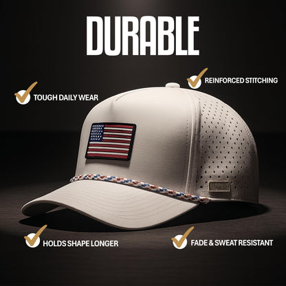 American Flag Golf Hats 3-Pack Bundle - White USA, Black USA, Blackout