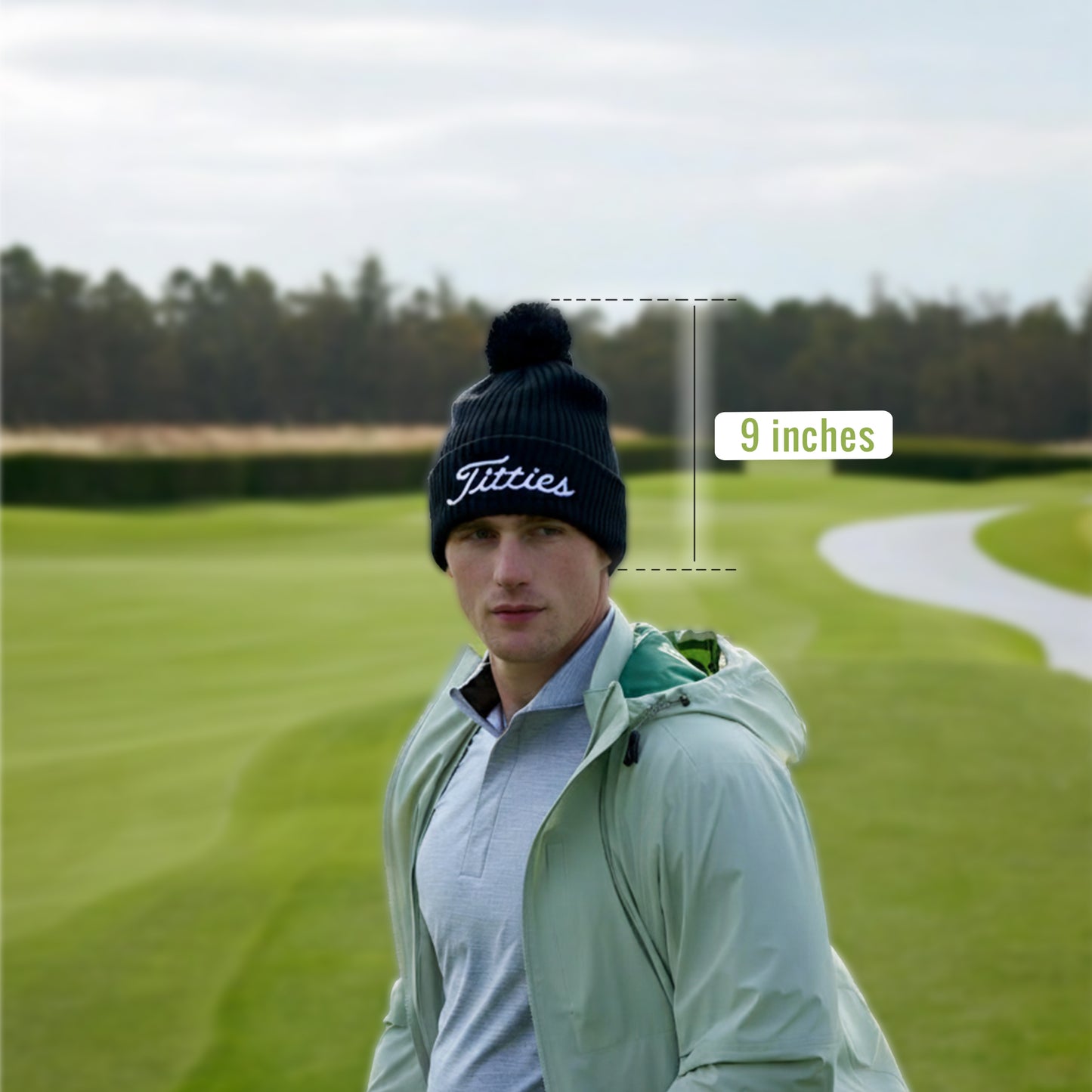 Titties Beanie Hat with White USA Patch