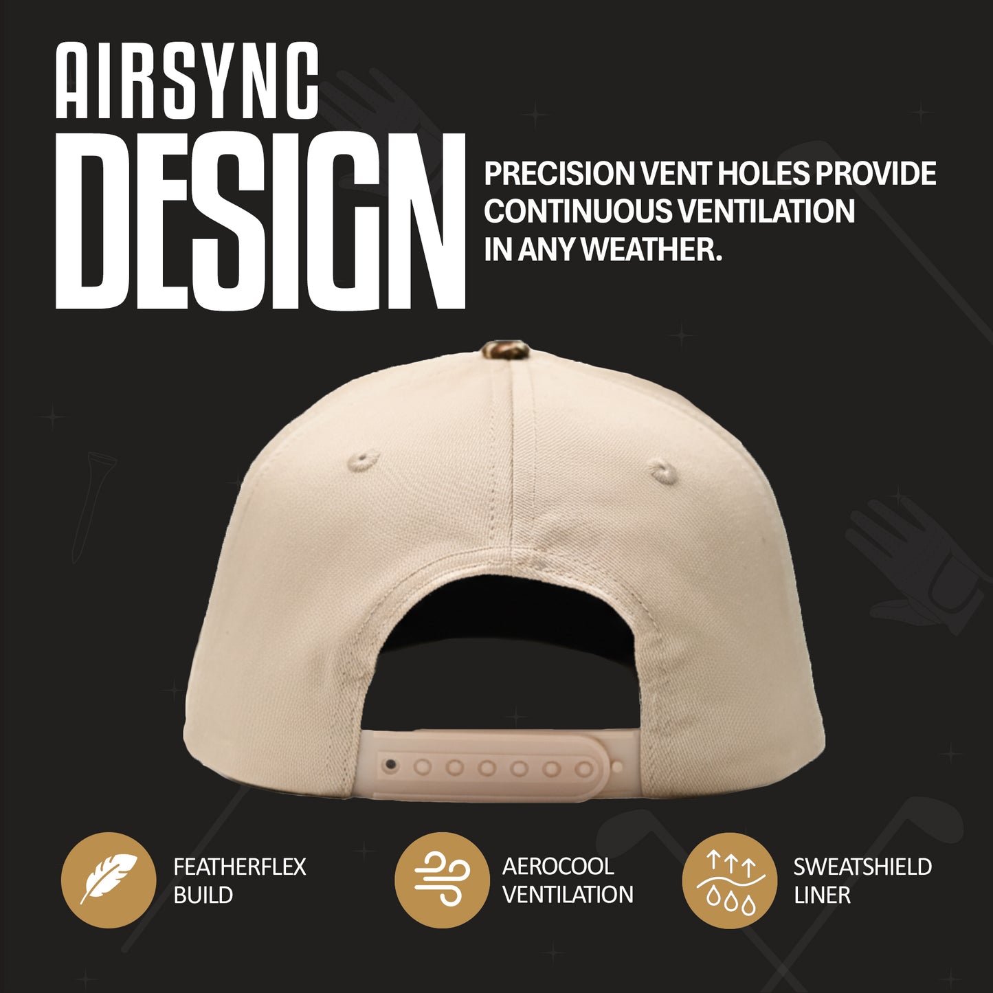 Curves and Clubs Golf Hat Camo – Bald Eagle Performance Cap