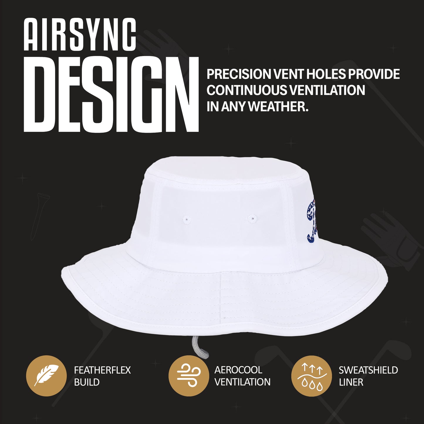 CURVES & CLUBS Titties 4th of July Golf Bucket Hat