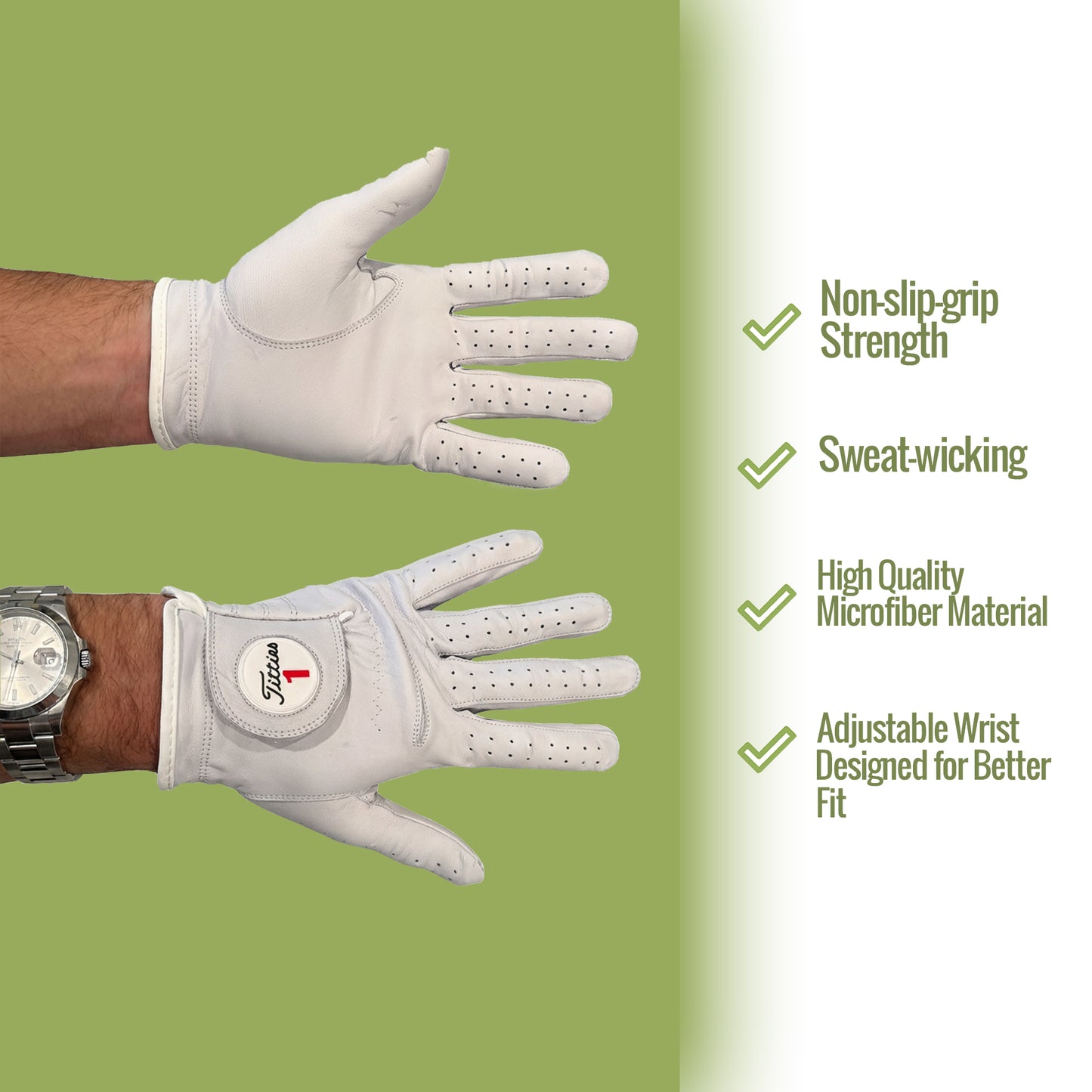 Titties Premium Leather Golf Gloves