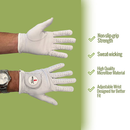 Titties Premium Leather Golf Gloves