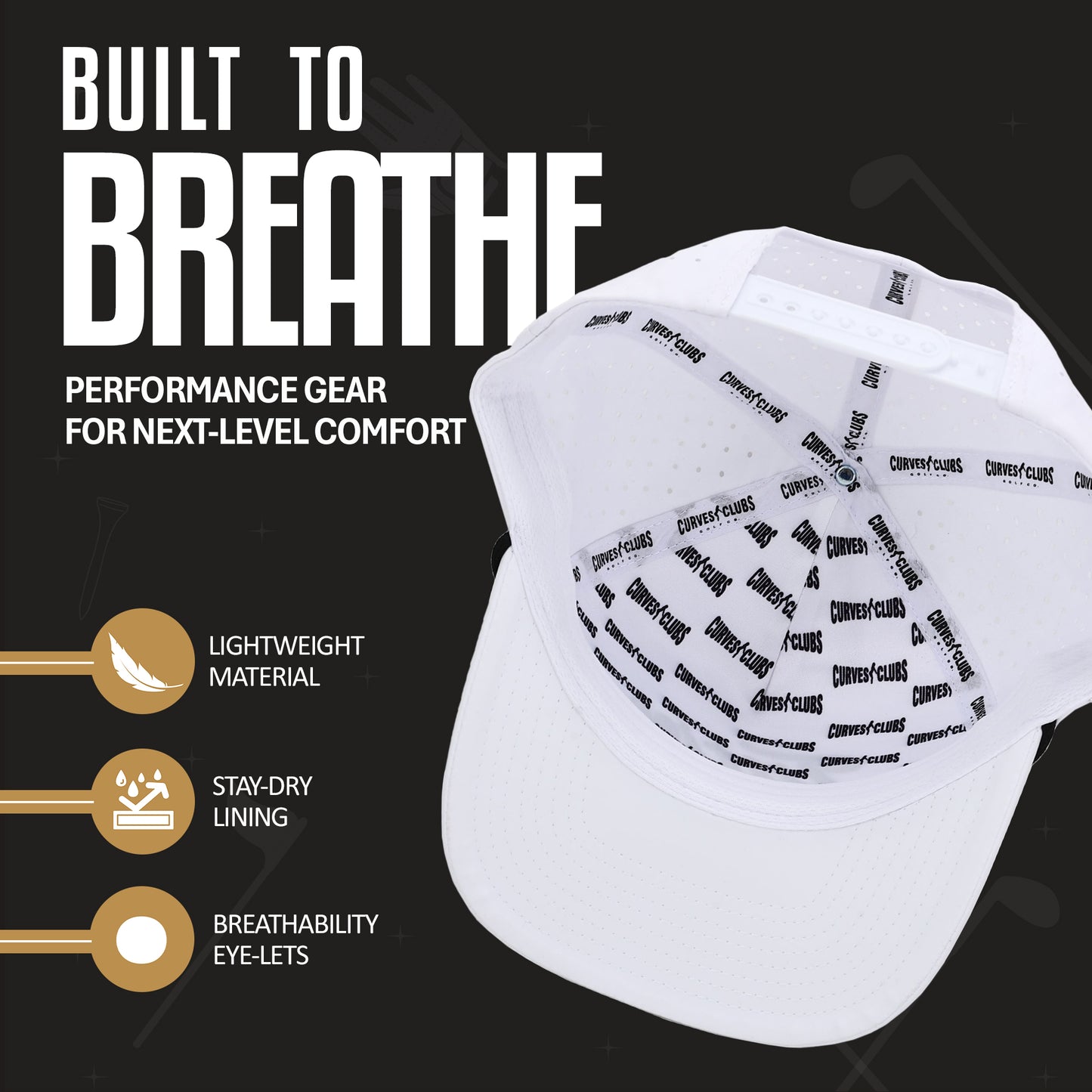 White and Black Titties Golf Hat