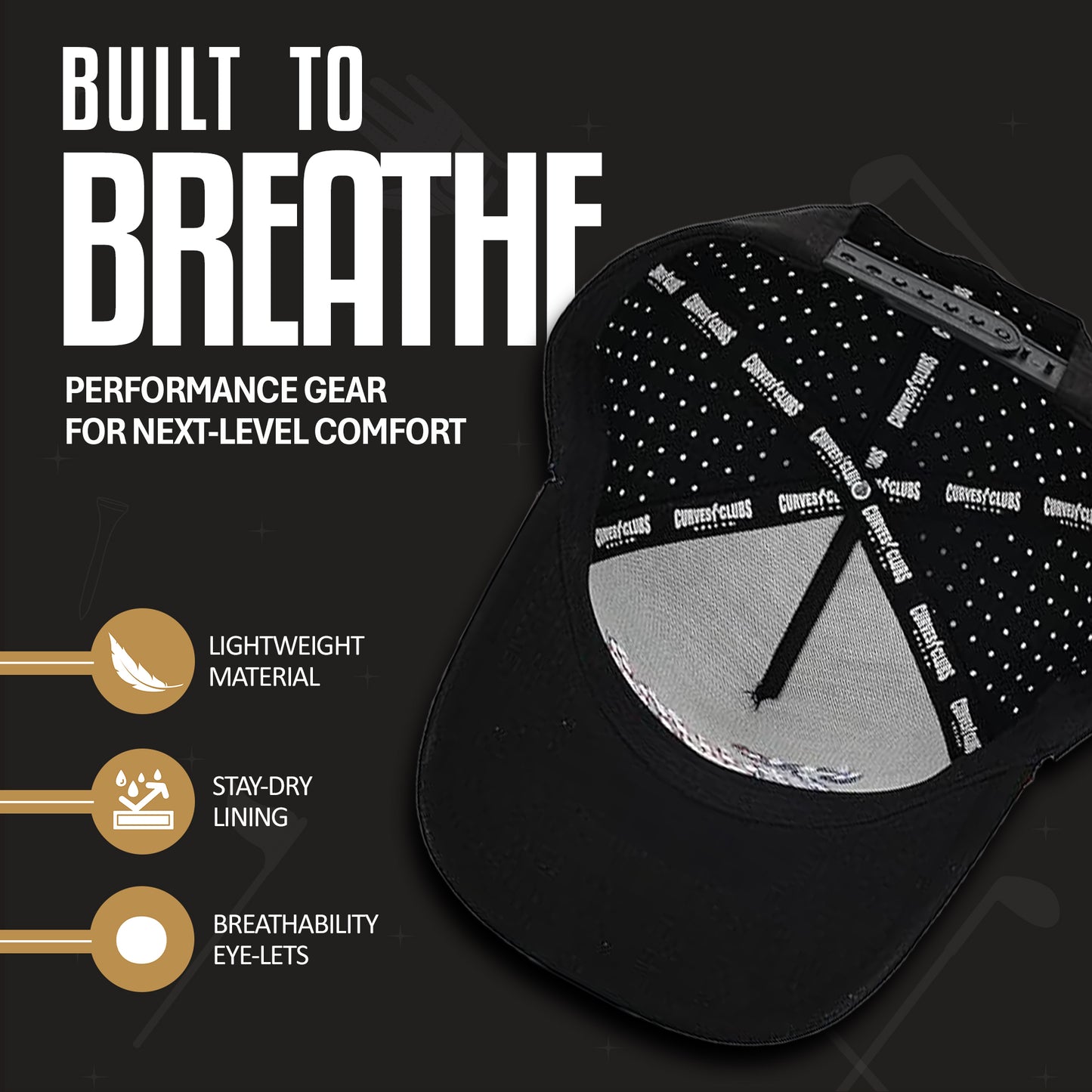 Black USA Titties Golf Hat(Waterproof)