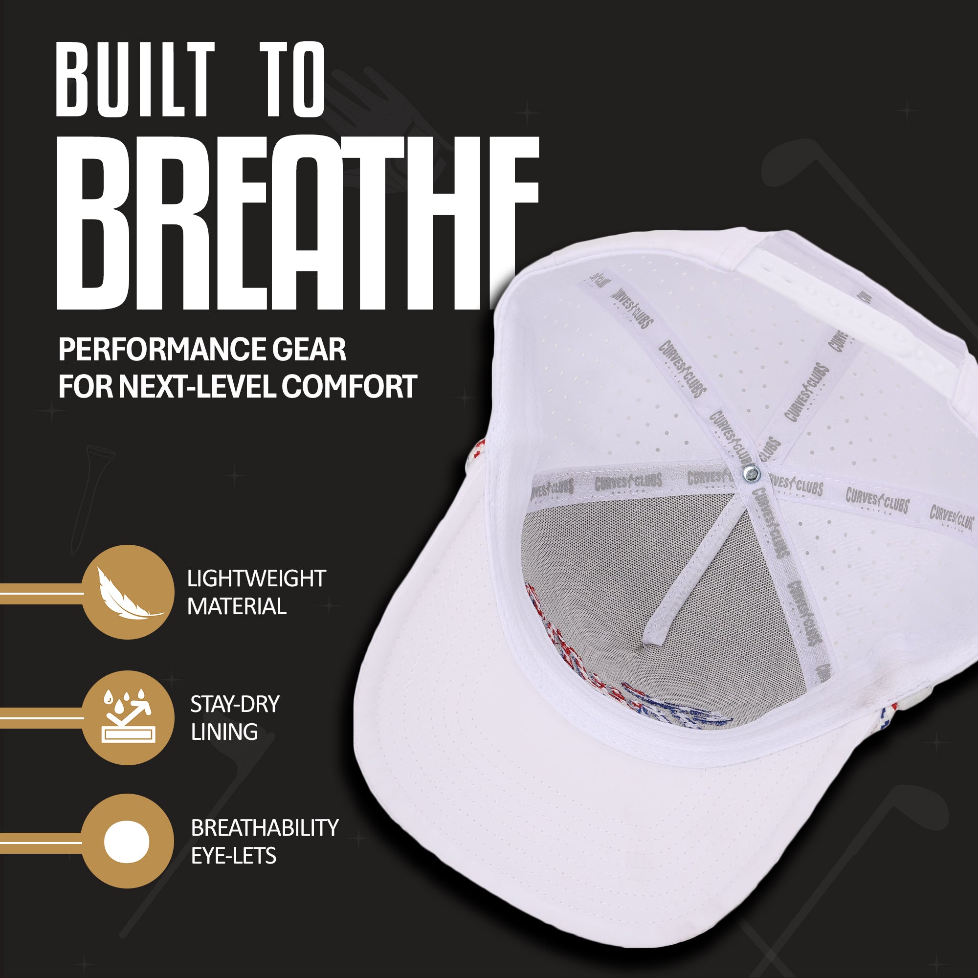 White USA Performance Hat