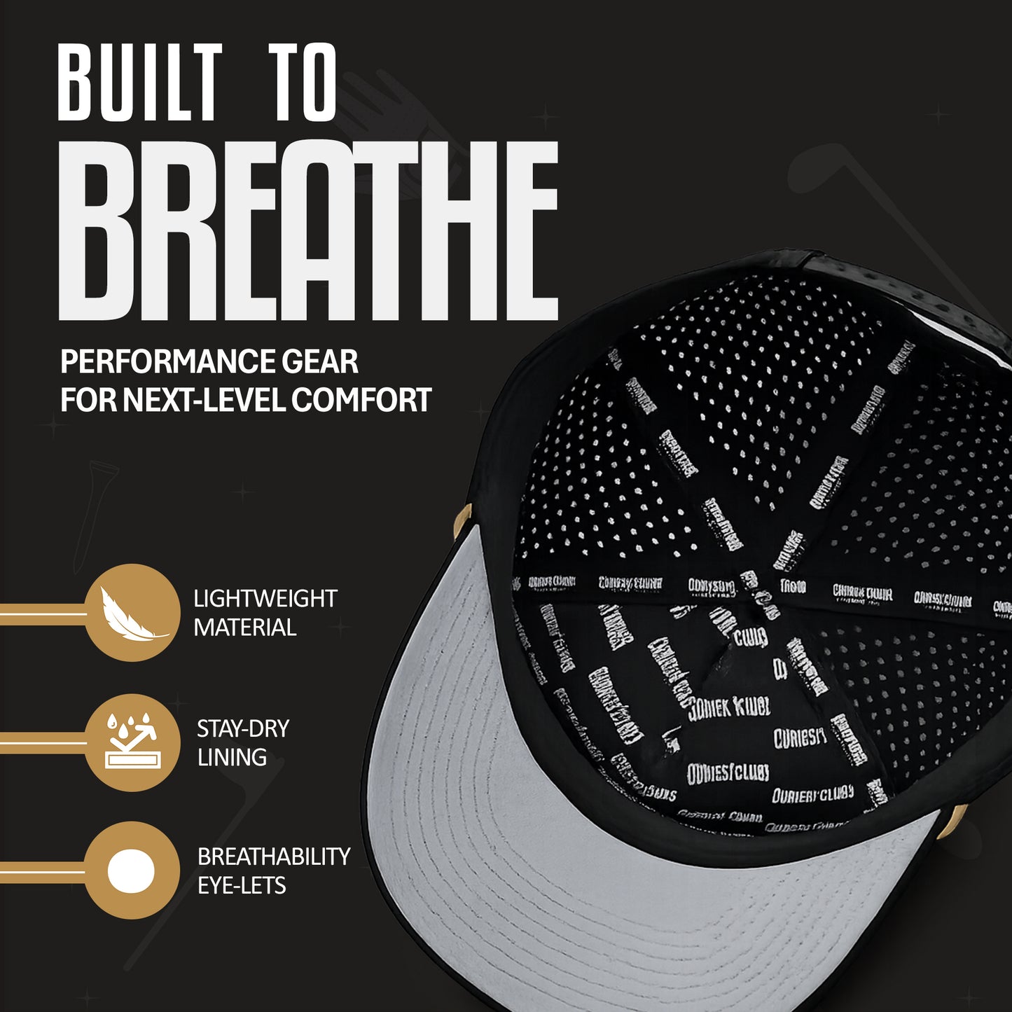 Black Tan Titties Golf Hat