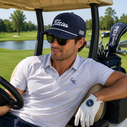 Navy Titties Golf Hat