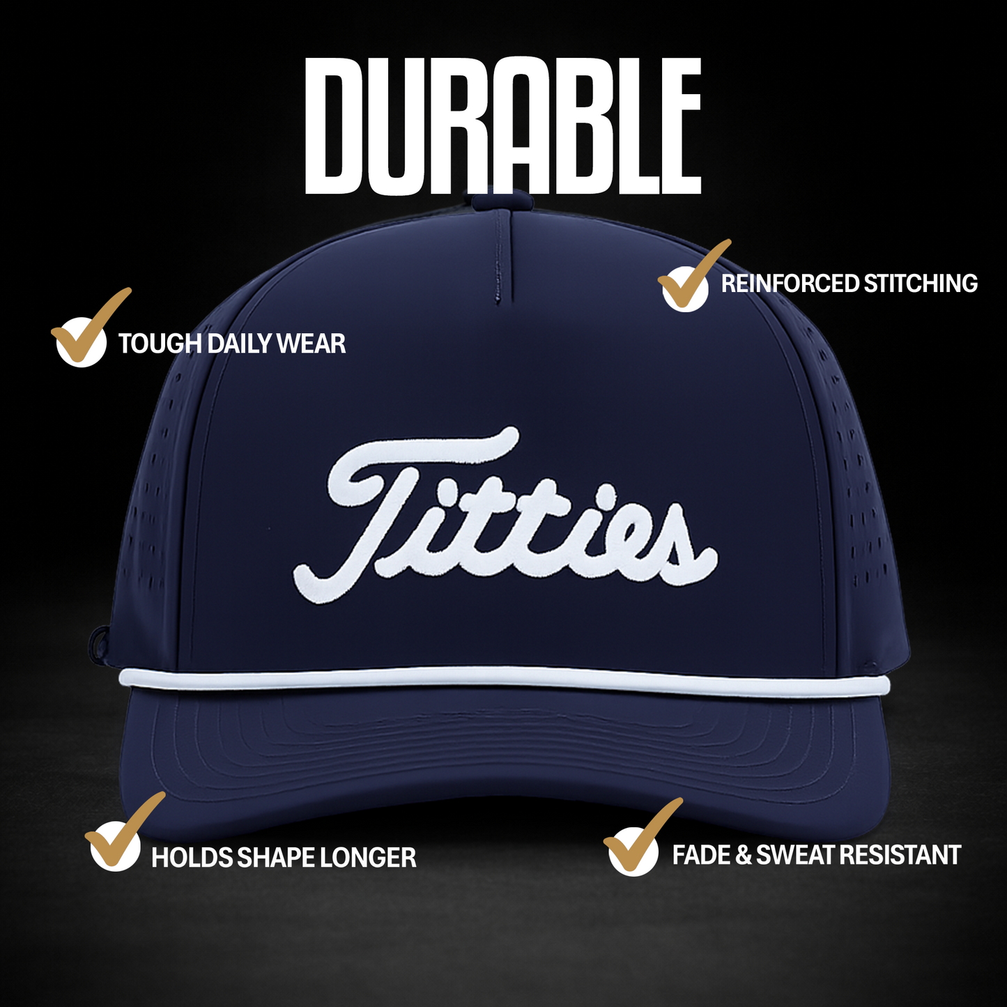 Navy Titties Golf Hat