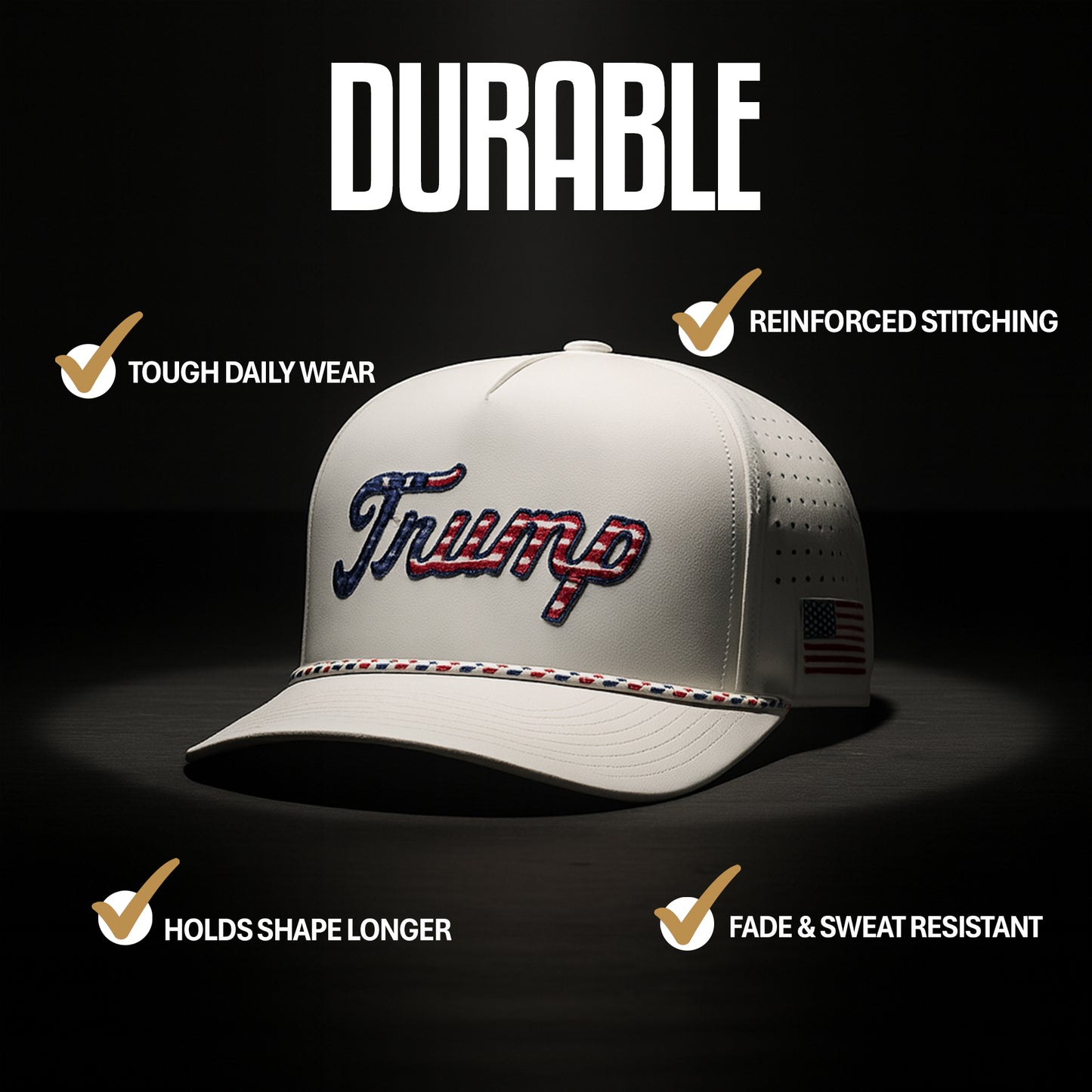 White USA Performance Hat