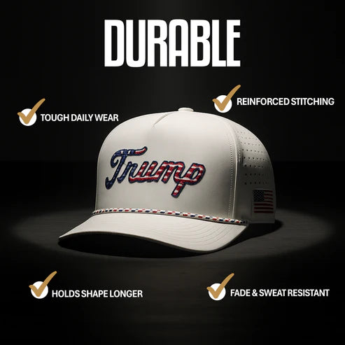 Trump Golf Hats 3-Pack Bundle (Gold,USA Black ,USA White)